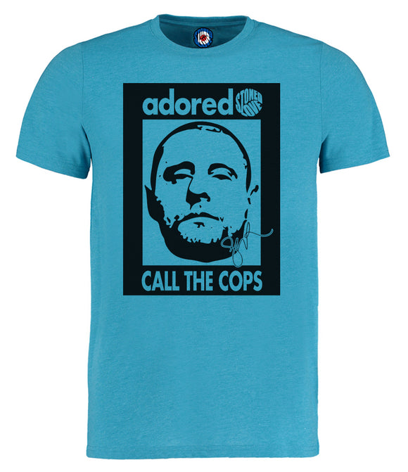 Adored Shaun Ryder Happy Mondays Call The Cops Pop Art T-Shirt
