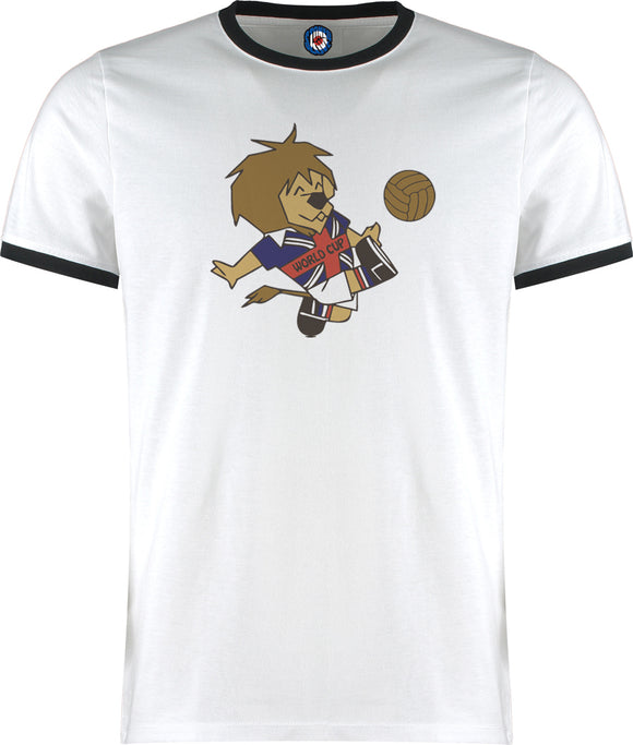 World Cup England 66 1966 Football Soccer Retro Vintage Ringer T-Shirt