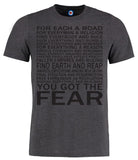 Fear Lyrics Ian Brown T-Shirt - 5 Colours
