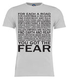 Fear Lyrics Ian Brown T-Shirt - 5 Colours