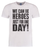 David Bowie We Can Be Hero's Lyrics T-Shirt - Adults & Kids Sizes