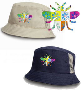 James Manchester Bee Daisy Flower Bucket Hat -  2 Colours