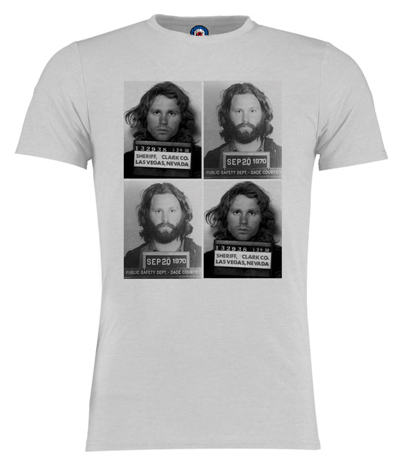 Jim Morrison The Doors Famous Mug Shots T-Shirt - 3 Colours