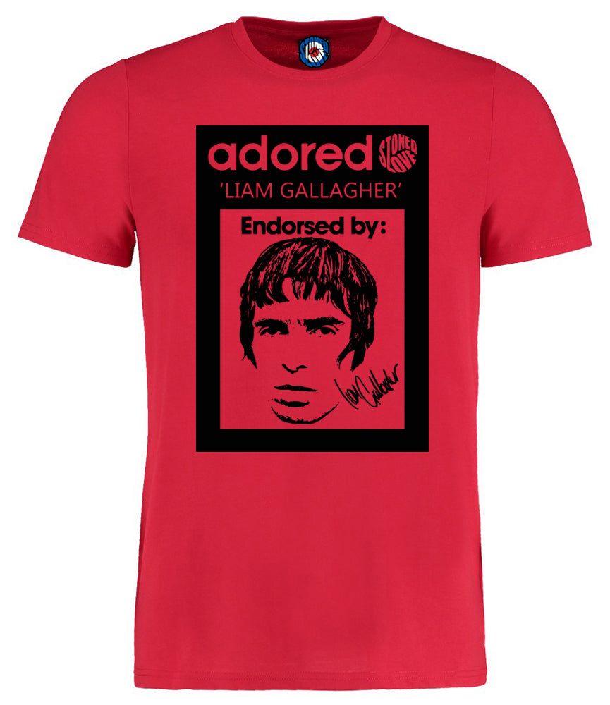 Adored Liam Gallagher T-Shirt - 5 Colours – stoned love clothing Adored Liam Gallagher T-Shirt - 5 Colours – stoned love clothing