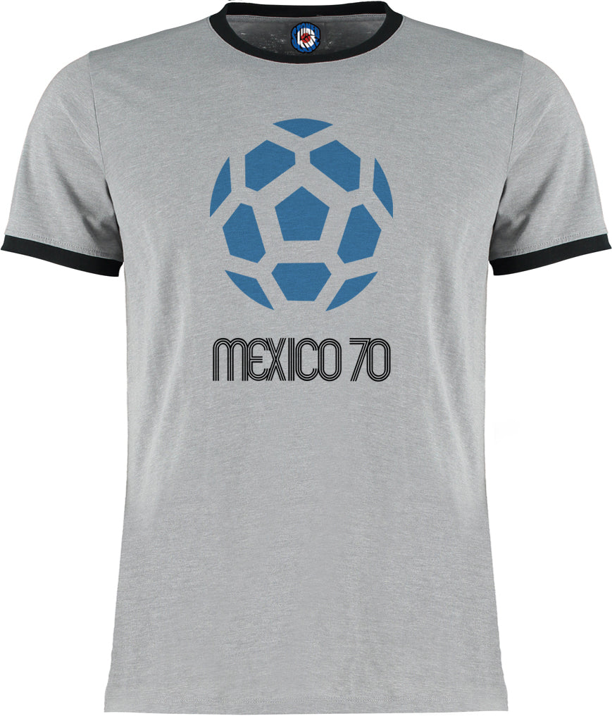 World Cup Mexico 1970 Football Soccer Retro Vintage Ringer T-Shirt
