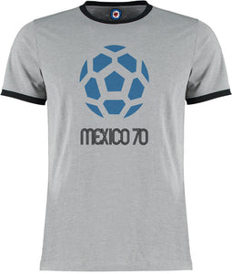 World Cup Mexico 1970 Football Soccer Retro Vintage Ringer T-Shirt