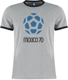 World Cup Mexico 1970 Football Soccer Retro Vintage Ringer T-Shirt