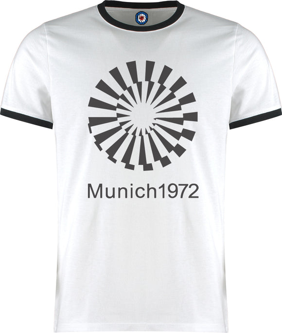 Munich 1972 Olympics Retro Vintage Ringer T-Shirt