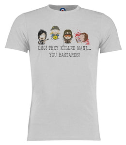 OMG! They Killed Mani South Park Style Stone Roses T-Shirt