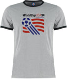 World Cup USA 1994 Football Soccer Retro Vintage Ringer T-Shirt
